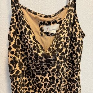 Anthropologie leopard dress